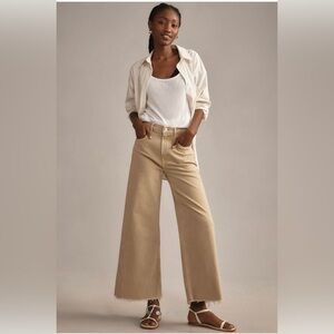 Citizens Of Humanity Wide Leg High-Rise Jeans in Beige